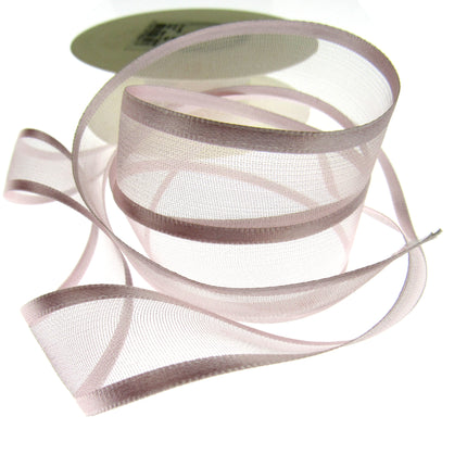 Organza Chiffon Ribbon with Double Sided Satin Edge x 5m - Wedding Ribbon - ThreadandTrimmings