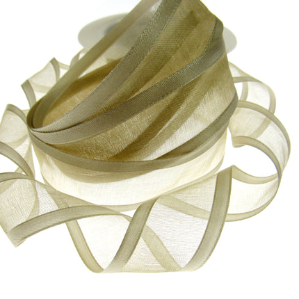 Organza Chiffon Ribbon with Double Sided Satin Edge x 5m - Wedding Ribbon - ThreadandTrimmings