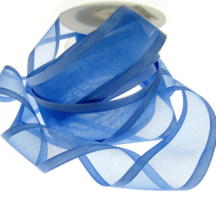 Organza Chiffon Ribbon with Double Sided Satin Edge x 5m - Wedding Ribbon - ThreadandTrimmings