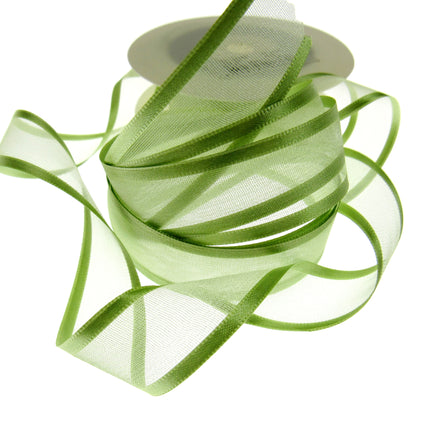Organza Chiffon Ribbon with Double Sided Satin Edge x 5m - Wedding Ribbon - ThreadandTrimmings