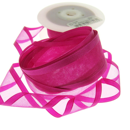 Organza Chiffon Ribbon with Double Sided Satin Edge x 5m - Wedding Ribbon - ThreadandTrimmings