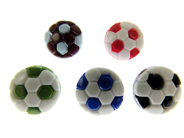 Round Football Soccer Sports Buttons Celtic Blues Villa Albion Arsenal 13mm - ThreadandTrimmings