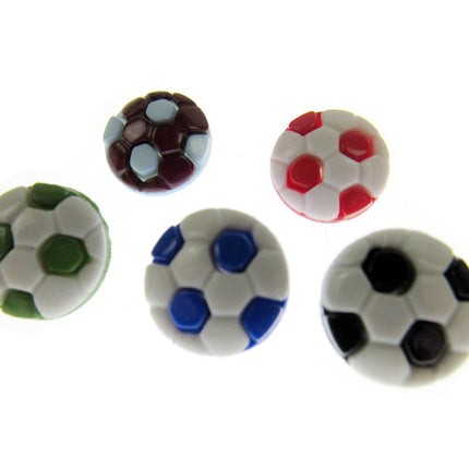 Round Football Soccer Sports Buttons Celtic Blues Villa Albion Arsenal 13mm - ThreadandTrimmings