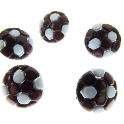 Round Football Soccer Sports Buttons Celtic Blues Villa Albion Arsenal 13mm - ThreadandTrimmings