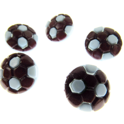 Round Football Soccer Sports Buttons Celtic Blues Villa Albion Arsenal 13mm - ThreadandTrimmings