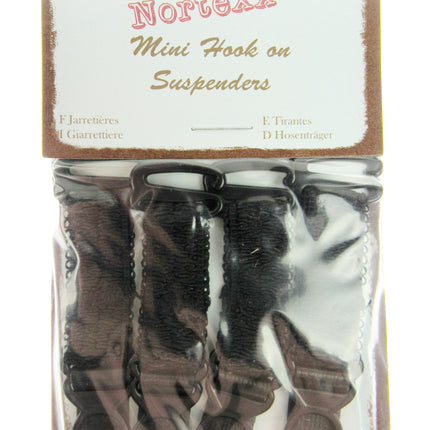 Mini Hook On Suspenders in Black or White - Price for 2 x Pair - 12mm - NSS9X - ThreadandTrimmings