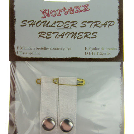 Shoulder Strap Retainers - 10mm - White or Black - 100% Nylon - NBR - ThreadandTrimmings
