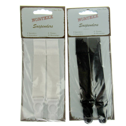 Sew On Suspenders in Black or White Price for a Pair 19mm NSS6