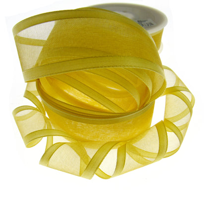 Organza Chiffon Ribbon with Double Sided Satin Edge x 5m - Wedding Ribbon - ThreadandTrimmings