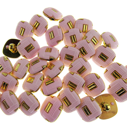 Round Shank Buttons Pink, Cerise, Gold - Clearance Buttons - ThreadandTrimmings