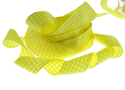 Gingham Ribbon - Choice of 14 Lovely Colours & 3 Sizes - 5mm, 10mm & 25mm - ThreadandTrimmings