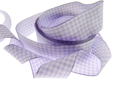 Gingham Ribbon - Choice of 14 Lovely Colours & 3 Sizes - 5mm, 10mm & 25mm - ThreadandTrimmings