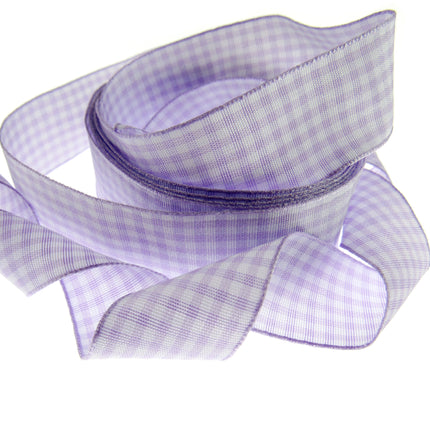 Gingham Ribbon - Choice of 14 Lovely Colours & 3 Sizes - 5mm, 10mm & 25mm - ThreadandTrimmings