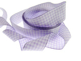 Gingham Ribbon - Choice of 14 Lovely Colours & 3 Sizes - 5mm, 10mm & 25mm