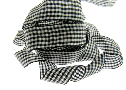 Gingham Ribbon - Choice of 14 Lovely Colours & 3 Sizes - 5mm, 10mm & 25mm - ThreadandTrimmings