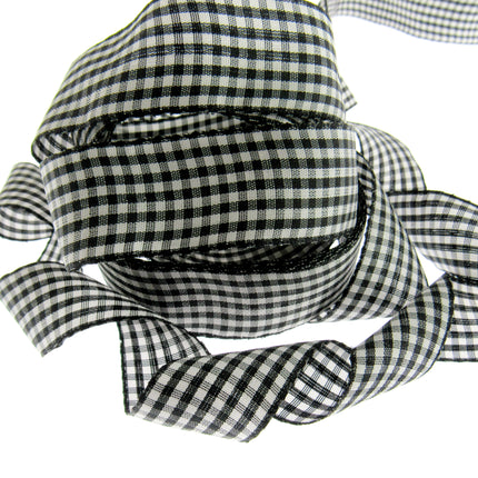 Gingham Ribbon - Choice of 14 Lovely Colours & 3 Sizes - 5mm, 10mm & 25mm - ThreadandTrimmings