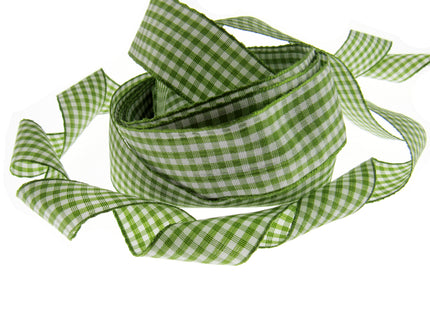 Gingham Ribbon - Choice of 14 Lovely Colours & 3 Sizes - 5mm, 10mm & 25mm - ThreadandTrimmings