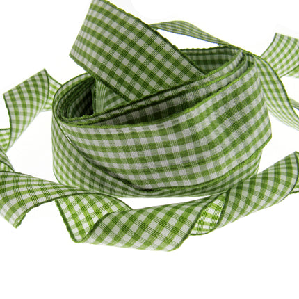 Gingham Ribbon - Choice of 14 Lovely Colours & 3 Sizes - 5mm, 10mm & 25mm - ThreadandTrimmings