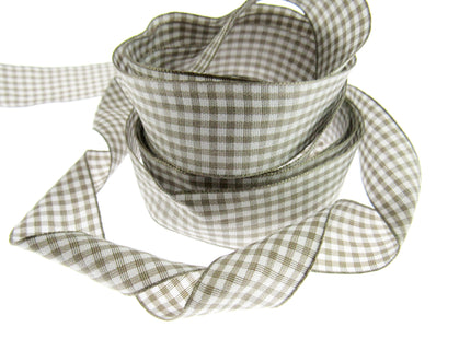 Gingham Ribbon - Choice of 14 Lovely Colours & 3 Sizes - 5mm, 10mm & 25mm - ThreadandTrimmings
