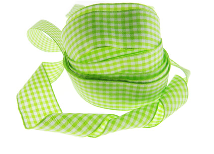 Gingham Ribbon - Choice of 14 Lovely Colours & 3 Sizes - 5mm, 10mm & 25mm - ThreadandTrimmings