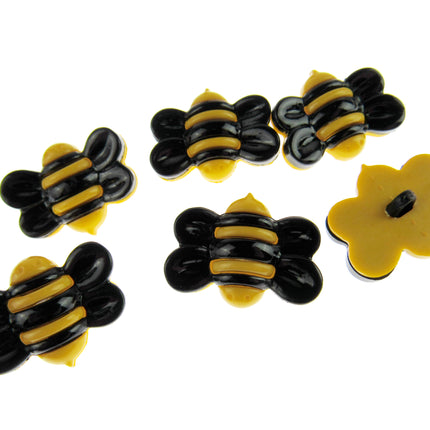 Bumble Bee Buttons Black Wing Bee Buttons 25mm Shank Buttons By Wonder Button
