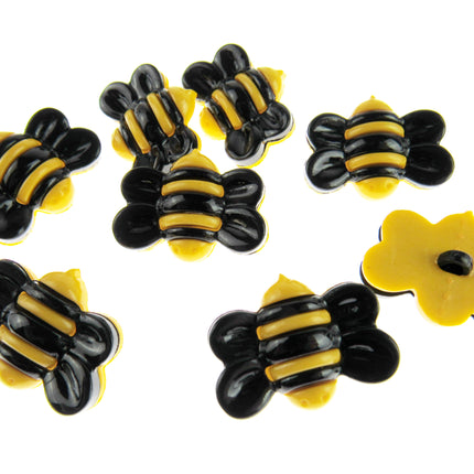Bumble Bee Buttons Black Wing Bee Buttons 25mm Shank Buttons By Wonder Button