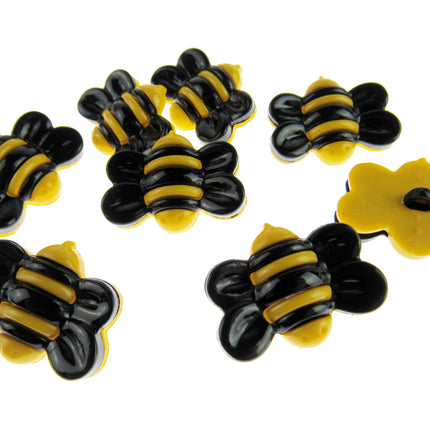 Bumble Bee Buttons Black Wing Bee Buttons 25mm Shank Buttons By Wonder Button