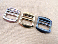 Toothed Waistcoat Buckles with Adjusting Slider Bar - Black, Gold or Silver CX51