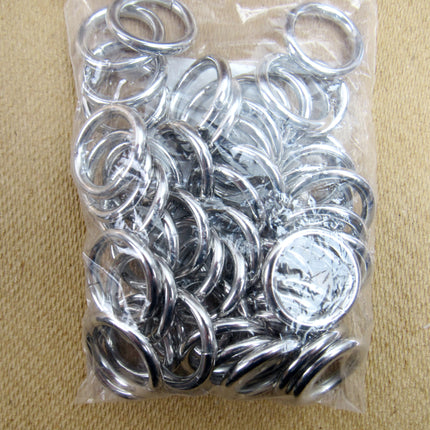 Premium Solid Welded O Rings Silver Nickel Fasteners 20mm 25mm - Loop Rings