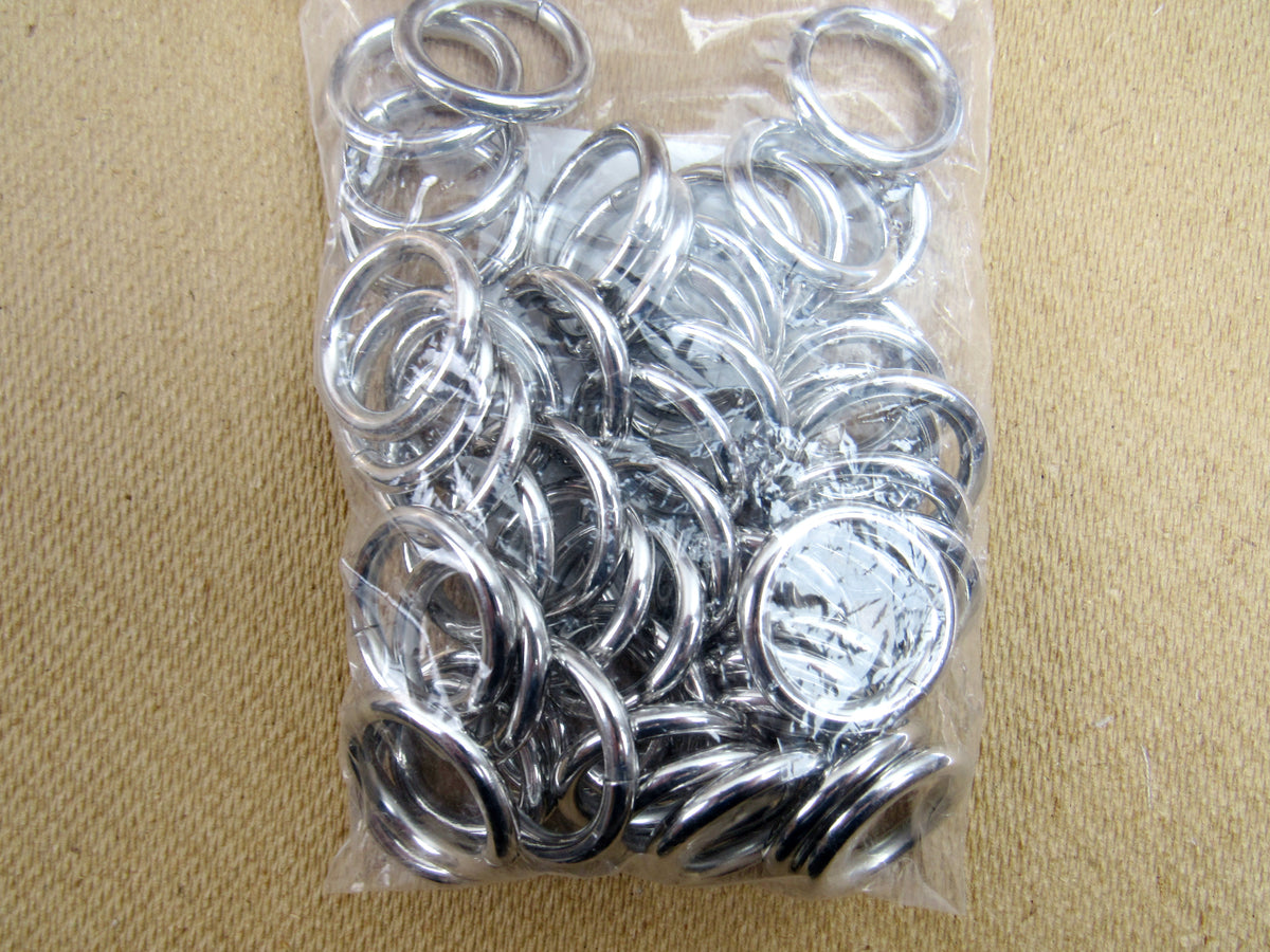 Premium Solid Welded O Rings Silver Nickel Fasteners 20mm 25mm - Loop ...