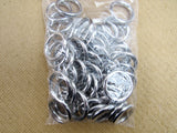 Premium Solid Welded O Rings Silver Nickel Fasteners 20mm 25mm - Loop Rings