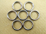 Premium Solid Welded O Rings Silver Nickel Fasteners 20mm 25mm - Loop Rings