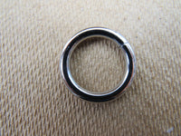 Premium Solid Welded O Rings Silver Nickel Fasteners 20mm 25mm - Loop Rings