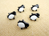 Penguin Buttons Children's Black & White Penguin Buttons 17mm CN21