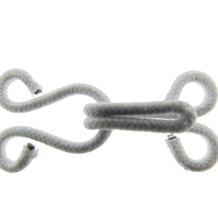 Covered Fur Hooks & Eyes Fasteners 40mm For Fur & Faux Fur Coats 3 Sets Per Pack - ThreadandTrimmings