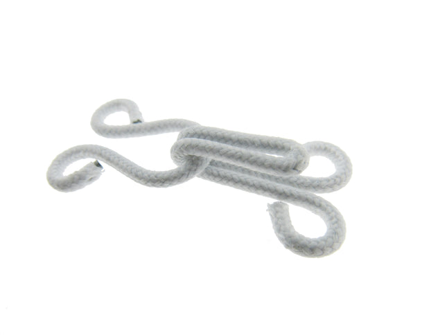 Covered Fur Hooks & Eyes Fasteners 40mm For Fur & Faux Fur Coats 3 Sets Per Pack - ThreadandTrimmings
