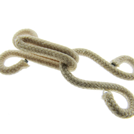 Covered Fur Hooks & Eyes Fasteners 40mm For Fur & Faux Fur Coats 3 Sets Per Pack - ThreadandTrimmings