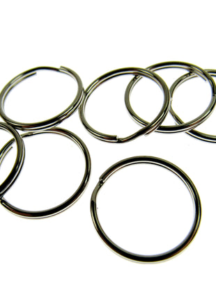 Silver Split Key Rings - Use For In The Hoop Embroidery Projects 4 x Sizes CX63 - ThreadandTrimmings