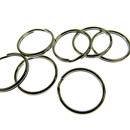 Silver Split Key Rings - Use For In The Hoop Embroidery Projects 4 x Sizes CX63 - ThreadandTrimmings