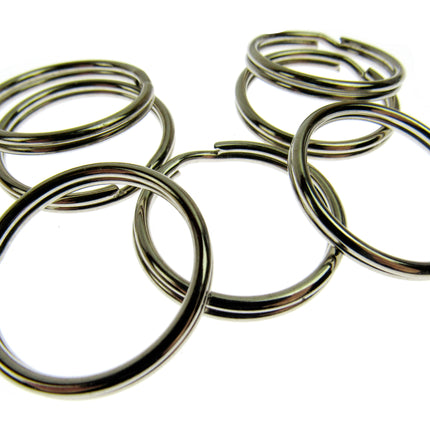 Silver Split Key Rings - Use For In The Hoop Embroidery Projects 4 x Sizes CX63 - ThreadandTrimmings