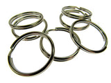 Silver Split Key Rings - Use For In The Hoop Embroidery Projects 4 x Sizes CX63