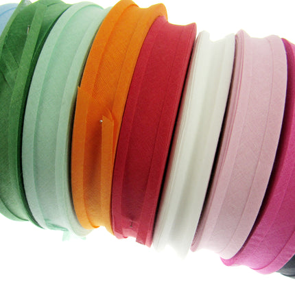 Cotton Bias Binding Bunting Tape - 25mm Wide - 5 x Meters - 100% Cotton - ThreadandTrimmings