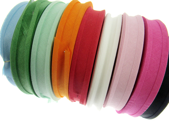 Cotton Bias Binding Bunting Tape 16mm Wide 5 x Meters - 100% Cotton - ThreadandTrimmings