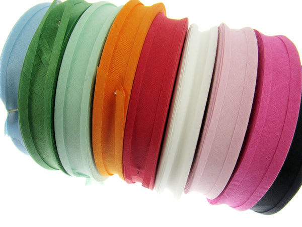 Cotton Bias Binding Bunting Tape - 16mm Wide - 5 x Meters - 100% Cotton