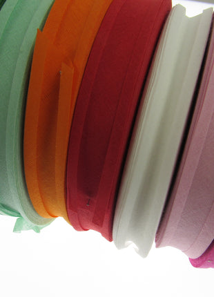 Cotton Bias Binding Bunting Tape - 25mm Wide - 5 x Meters - 100% Cotton - ThreadandTrimmings