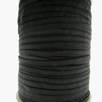 Flat Cord Elastic 3mm to 12mm Black and White 5m 10m 25m