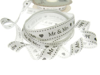 Wedding Ribbon "Mr & Mrs" by Berties Bows - with Heart x 3m BTB144