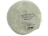 Curtain Header Tape - White Polyester Pencil Pleat Tape -25mm (1") Wide CT25100P - ThreadandTrimmings