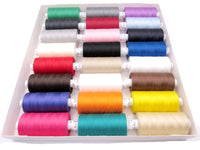 Set of bright Coats Moon sewing threads in a white background