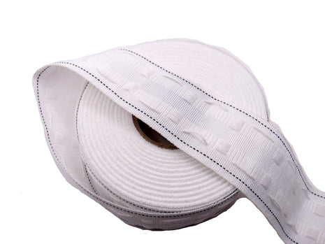 White Curtain Heading Tape Pencil Pleat 55mm (2") Wide Choice of Length CT50 - ThreadandTrimmings